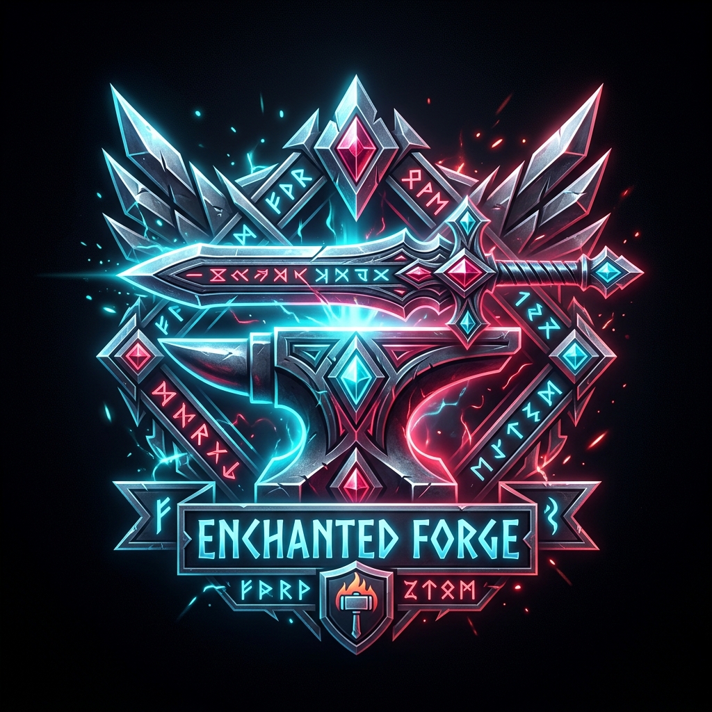 Enchanted Upgrade Forge Logo